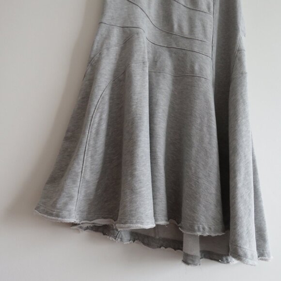 ANTHROPOLOGIE DAILY PRACTICE Seamed Midi Skirt in Gray Jersey Casual Comfy Sz S - Picture 11 of 15